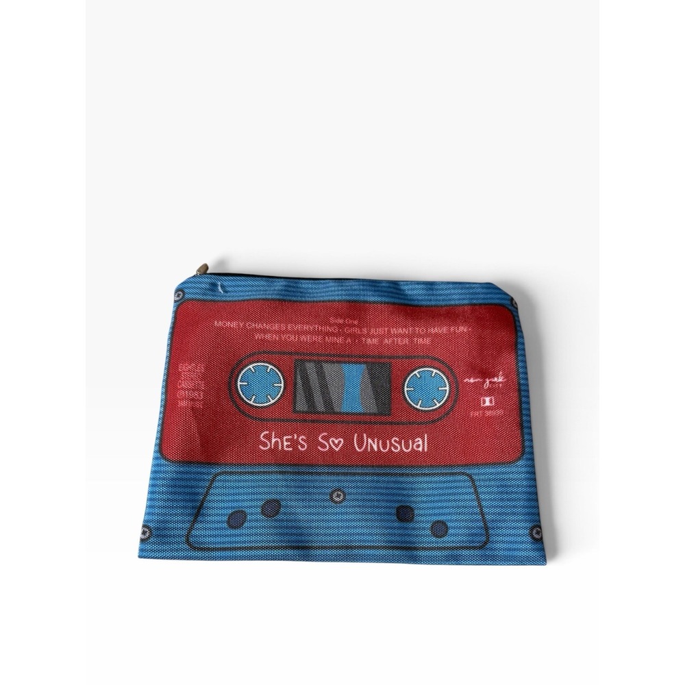 New Novelty Zipper Pouch Bag cassette tape old school music